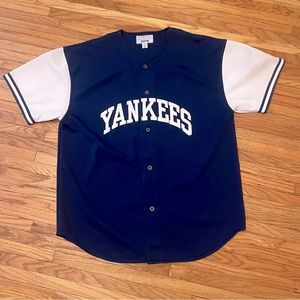 Vtg NY New York Yankees Jersey Starter Baseball Y2K Button shirt MLB 90s XL